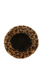 Load image into Gallery viewer, Faux Fur Leopard Bucket Hat
