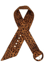 Load image into Gallery viewer, Leopard Print Belt in Khaki &amp; Camel
