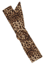 Load image into Gallery viewer, Leopard Print Belt in Khaki &amp; Camel
