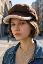 Load image into Gallery viewer, Fur Trim Newsboy Cap
