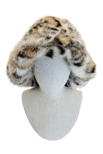 Load image into Gallery viewer, Fluffy Faux Fur Leopard Bucket Hat in Beige &amp; Brown
