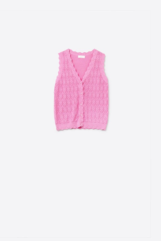 Pointelle Vest