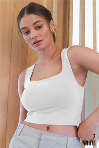 Clean Line Square Neck Top in Multiple Colors