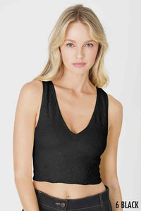 Lace V Neck Tank