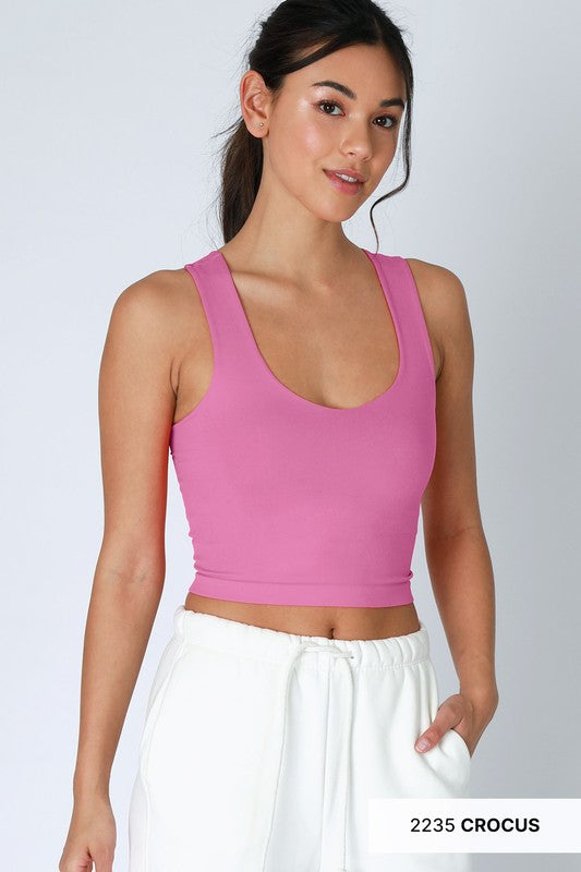 Clean Line Racerback Crop Top