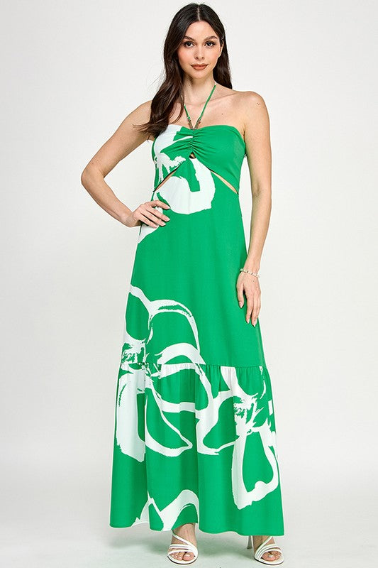 Halter Neck Maxi Dress