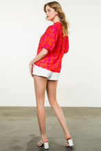 Load image into Gallery viewer, Puff Sleeve Floral Blouse
