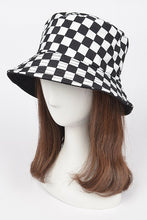 Load image into Gallery viewer, Checkered Bucket Hat in Red &amp; Black
