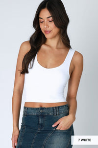 White Racerback Tank