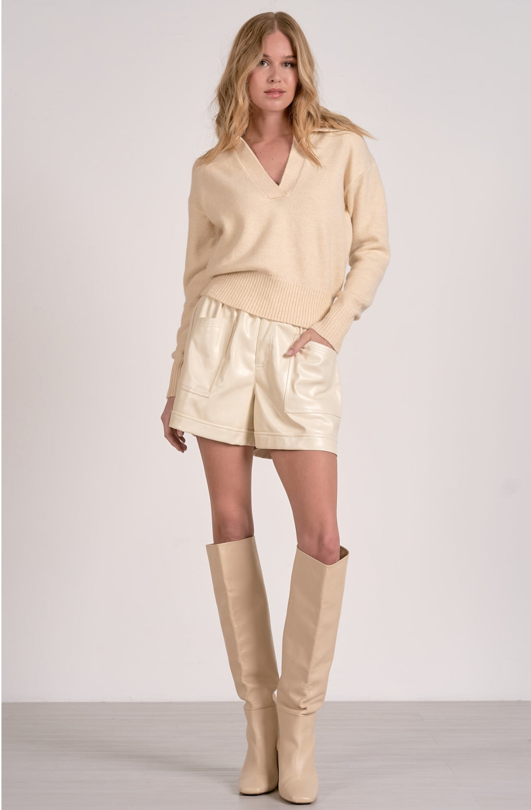 Faux Leather Shorts