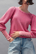 Load image into Gallery viewer, Waffle Knit Puff Sleeve Top

