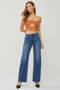 Risen High Rise Straight Jeans
