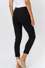 Load image into Gallery viewer, Black Italian Crinkle Jogger with Ribbon Side detail
