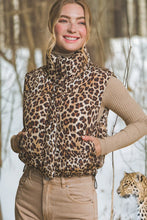 Load image into Gallery viewer, Leopard Puffer Vest
