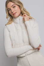 Load image into Gallery viewer, Ivory Reversible Puffer Vest
