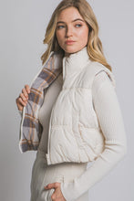 Load image into Gallery viewer, Ivory Reversible Puffer Vest
