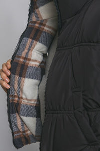 Black Reversible Puffer Vest