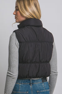 Black Reversible Puffer Vest