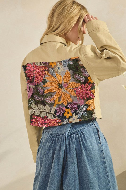 Sequins Cream Jacket