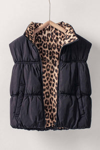 Reversible Leopard Vest