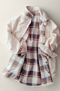 Corduroy & Plaid Shacket-Reversible