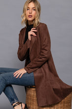 Load image into Gallery viewer, Faux Suede Jacket in Dark Brown
