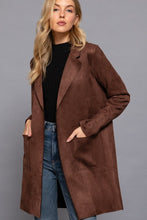 Load image into Gallery viewer, Faux Suede Jacket in Dark Brown
