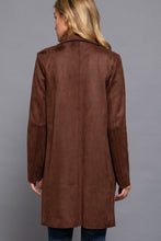 Load image into Gallery viewer, Faux Suede Jacket in Dark Brown
