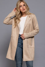 Load image into Gallery viewer, Faux Suede Jacket in Sand
