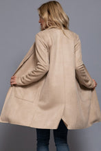 Load image into Gallery viewer, Faux Suede Jacket in Sand
