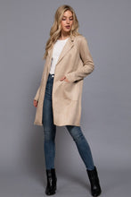 Load image into Gallery viewer, Faux Suede Jacket in Sand
