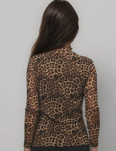 Leopard Mesh Top