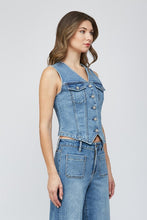Load image into Gallery viewer, Hidden Denim Vest
