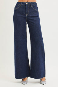 Risen Tummy Control High Rize Gold Lurex Palazzo Denim