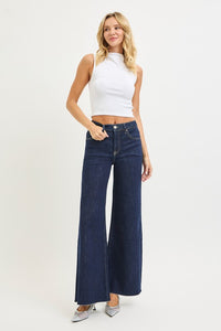 Risen Tummy Control High Rize Gold Lurex Palazzo Denim