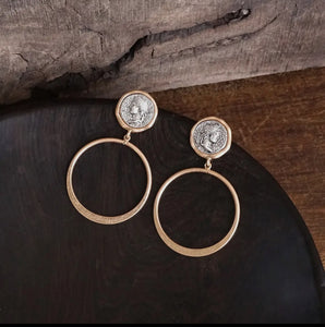 Coin & Hoop Earrings