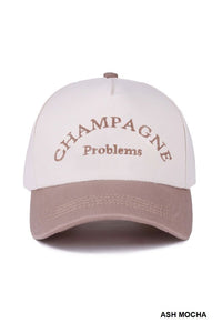 Champagne Problems Baseball Hat  in 3 Colors