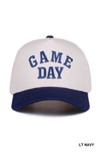 Load image into Gallery viewer, Game Day Baseball Hat in Blue &amp; Black
