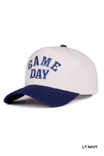 Load image into Gallery viewer, Game Day Baseball Hat in Blue &amp; Black
