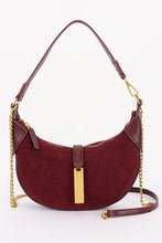 Load image into Gallery viewer, Hobo Bag in Burgundy &amp; Black
