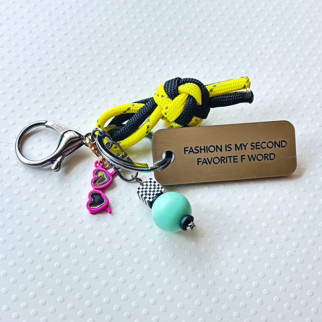 FASHION IS MY SECOND FAVORITE F WORK Bag Charm by Kommentarie