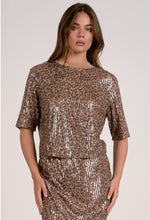 Load image into Gallery viewer, Cheetah Print Sequin Top
