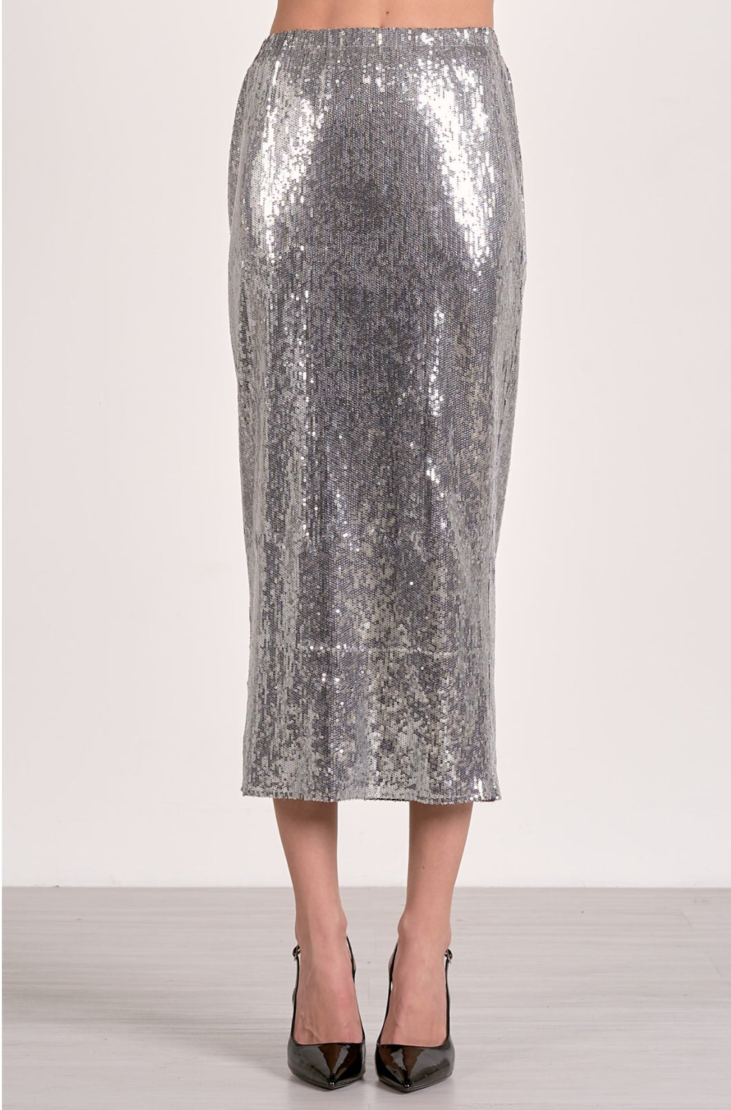 Silver Sequin Skirt