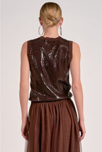 Load image into Gallery viewer, Dark Chocolate Sequin Top
