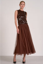Load image into Gallery viewer, Dark Chocolate Sequin Top
