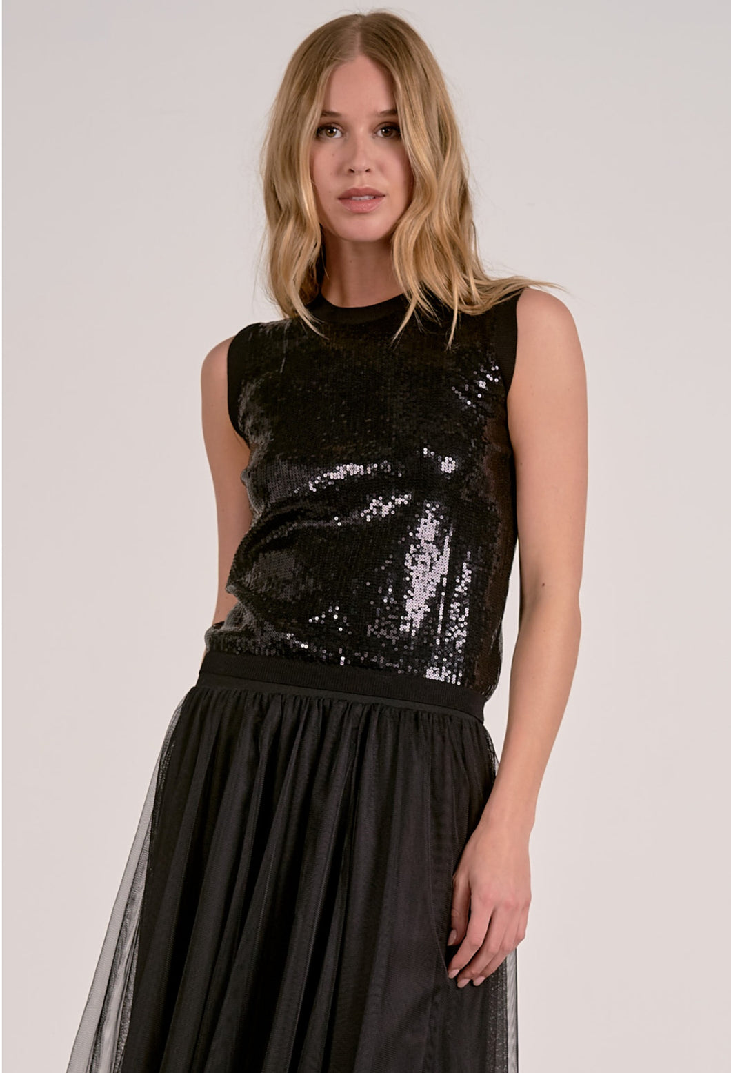 Black Sequin Top
