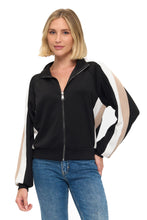 Load image into Gallery viewer, Ariella Scuba Tan/Black Jacket
