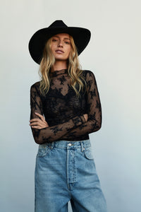 Free People Lady Lux Layering Top in Black