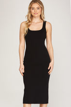 Load image into Gallery viewer, Sleeveless Square Neck Midi Dress
