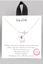 Load image into Gallery viewer, Leap of Faith Cross Necklace in Gold or Silver
